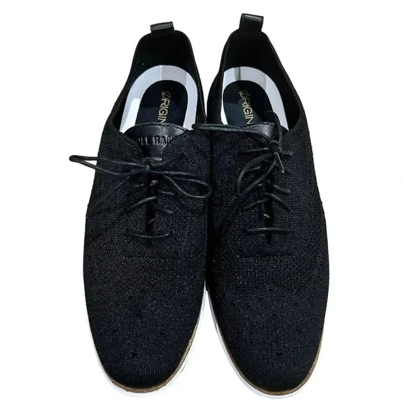 Cole Haan Women's Size 11 Black Stitchlite Wingtip Oxford Flats - Picture 1 of 9